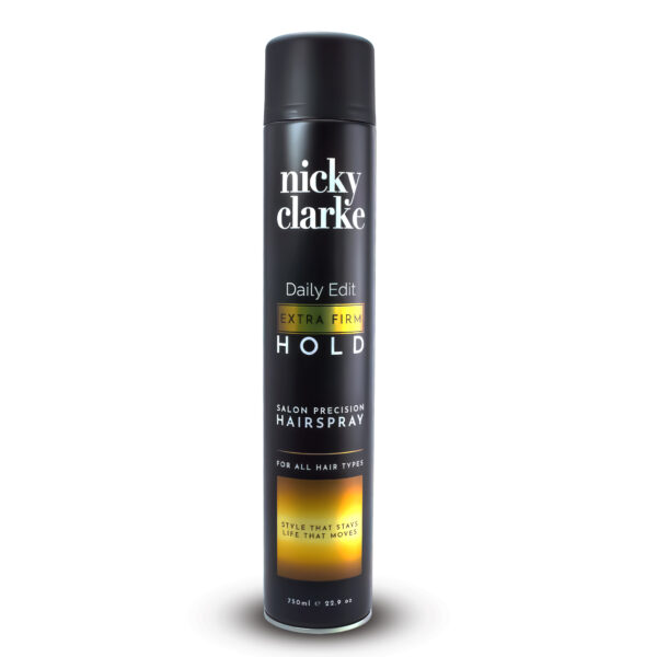 Nicky Clarke_Hairspray_Extra Firm_Product Photos Nicky Clarke Daily Edit 750ml Extra Firm Hairspray